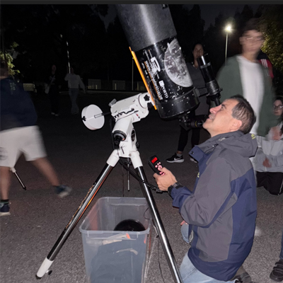 Observação noturna  com os 7º anos na EB Anes de Cernache